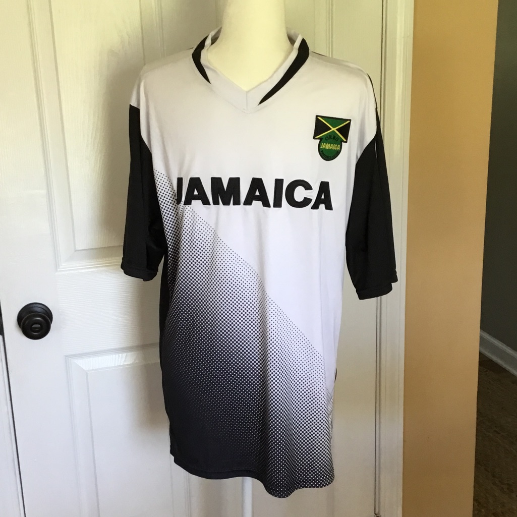 Jamaica Men’s Black & White Football Club Jersey New Size Xxl